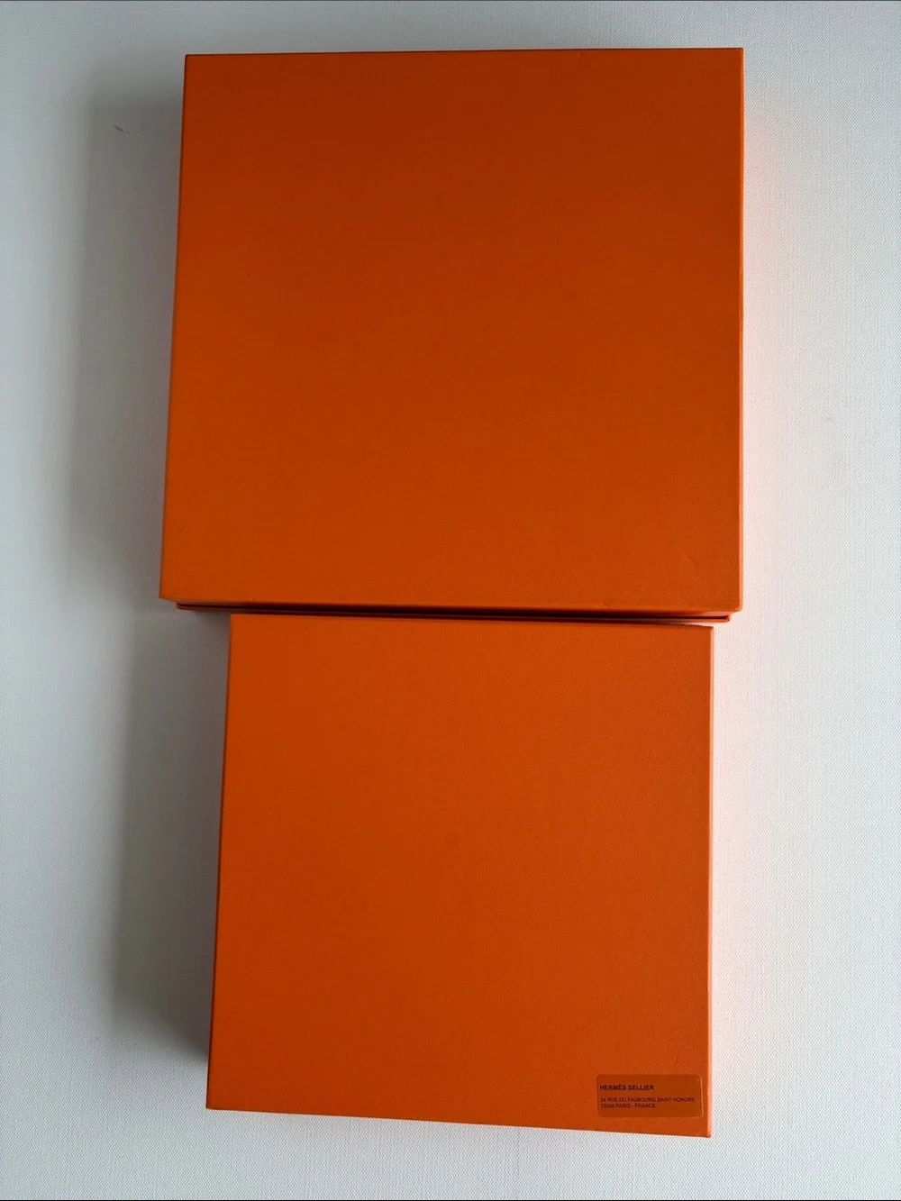 Hermes Orange Storage Boxes with White Foam Inserts